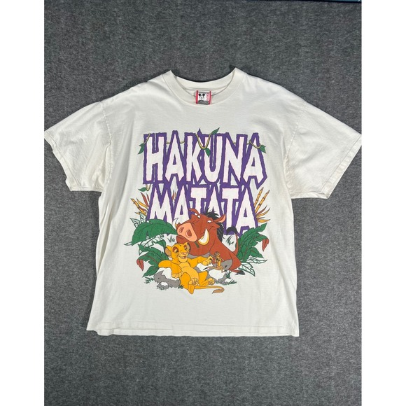 Disney Designs Other - Vintage 90s Lion King Hakuna Matata Disney Designs Made in USA Tshirt White L/XL